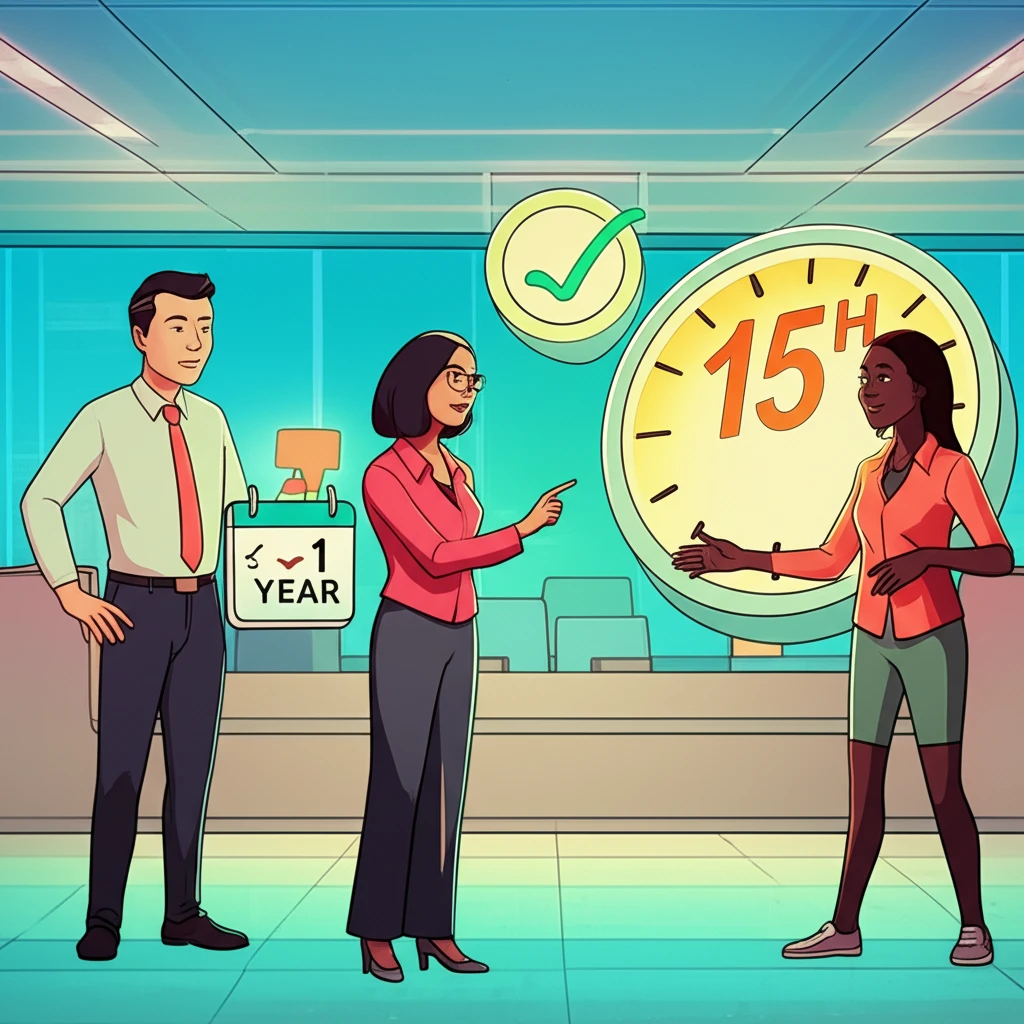 퇴직금 지급 자격 요건 이미지